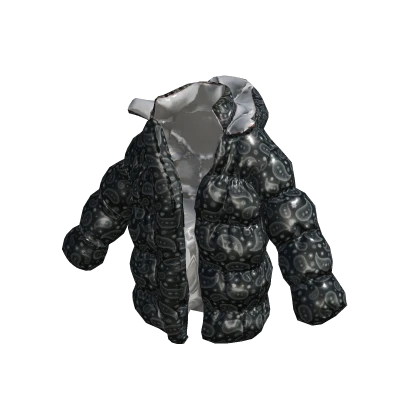 DRESSX White Bandana Puffer Jacket