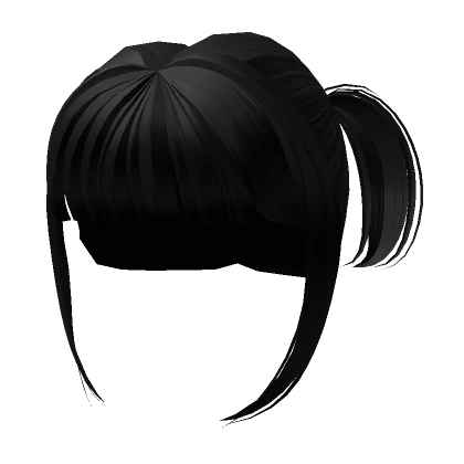 ɞ | cute short black pigtails w bangs