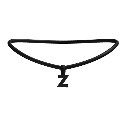 3.0 Initial Necklace Black - Z