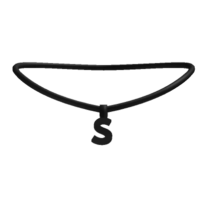 3.0 Initial Necklace Black - S