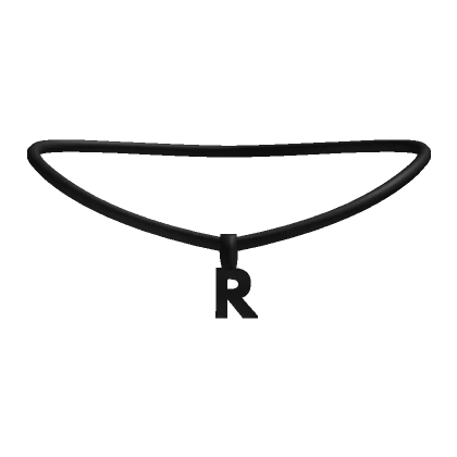 3.0 Initial Necklace Black - R