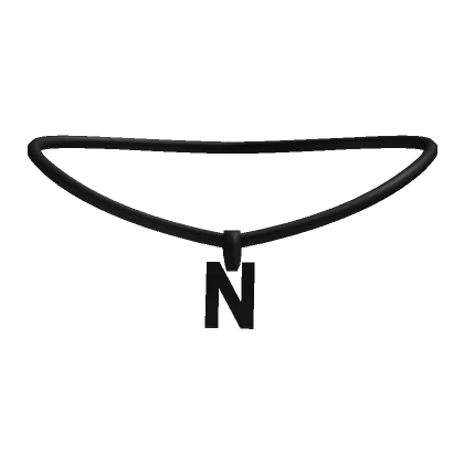 3.0 Initial Necklace Black - N