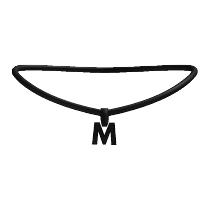 3.0 Initial Necklace Black - M