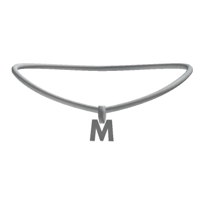 3.0 Initial Necklace Silver - M