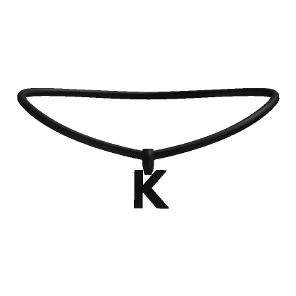 3.0 Initial Necklace Black - K