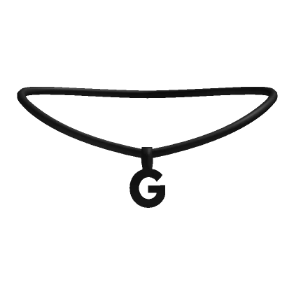 3.0 Initial Necklace Black - G