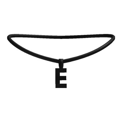 3.0 Initial Necklace Black - E