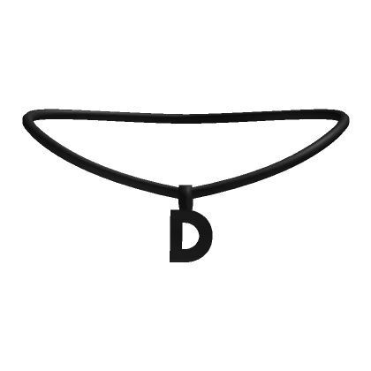 3.0 Initial Necklace Black -