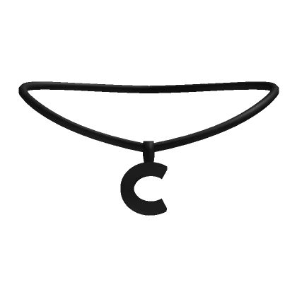 3.0 Initial Necklace Black - 