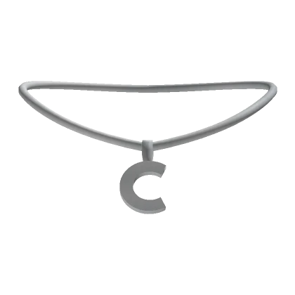 3.0 Initial Necklace Silver - C