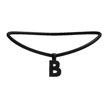 3.0 Initial Necklace Black - B