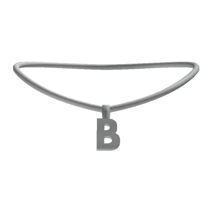 3.0 Initial Necklace Silver - B