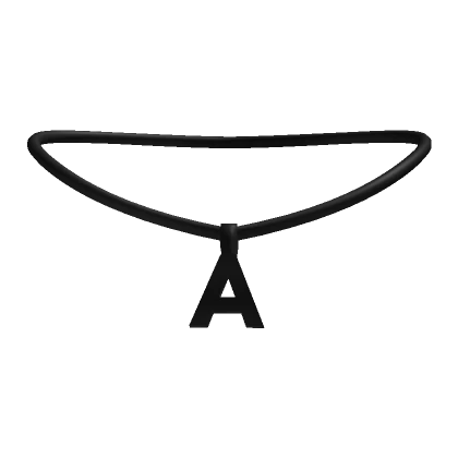 3.0 Initial Necklace Black - A