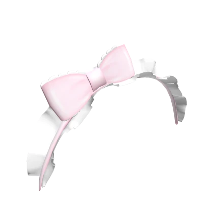 ୨୧: pink ruffle maid headband