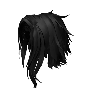 Styled Black Manga Messy Wavy Hair