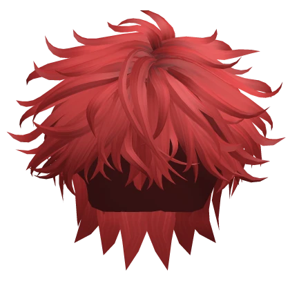 Messy Anime Waves Hair in Red