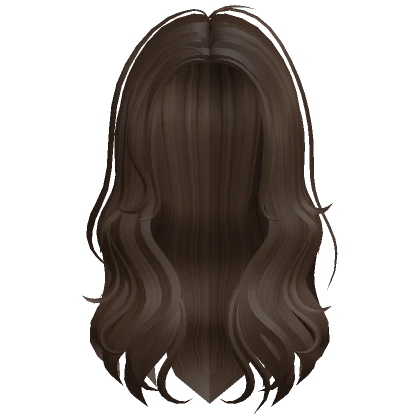 Long Wavy Middle Part Brown