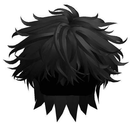 Messy Anime Waves Hair in Black