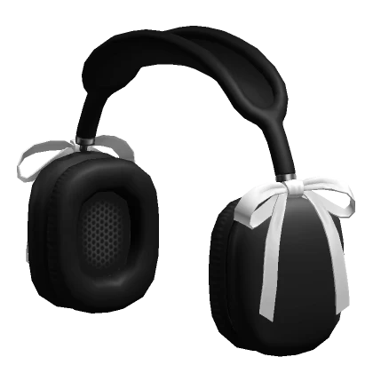 Basic Shiny Headphones w/ White Bow