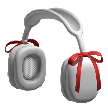 Basic Shiny Headphones w/ Red Bow