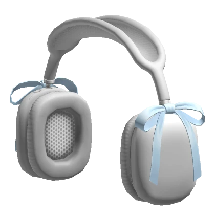 Basic Shiny Headphones w/ Blue Bow