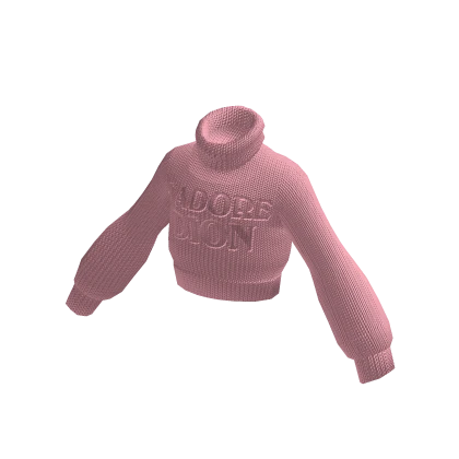 French Oversized Knitted Sweater Pink