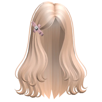 Cute Dolly Hair with Ribbon Hairpin (Blonde)