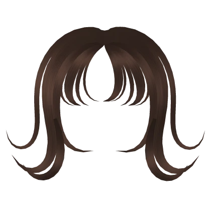 Brown Messy Bangs