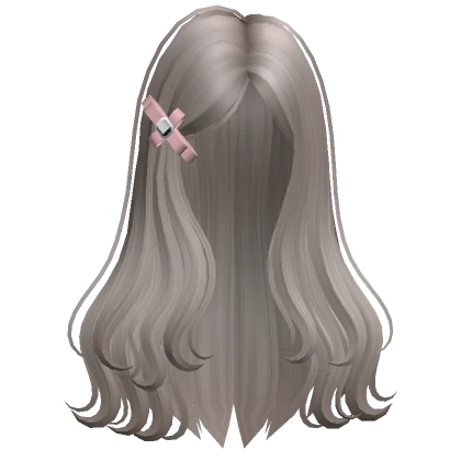 Cute Dolly Hair with Ribbon Hairpin (Ash)