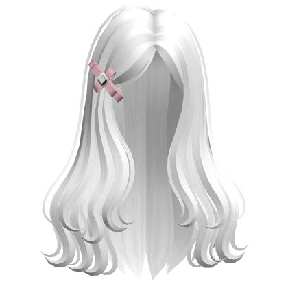 Cute Dolly Hair with Ribbon Hairpin (White)