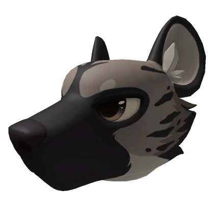 Monotone Hyena Head