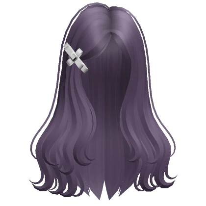 Cute Dolly Hair with Ribbon Hairpin (Dark Purple)