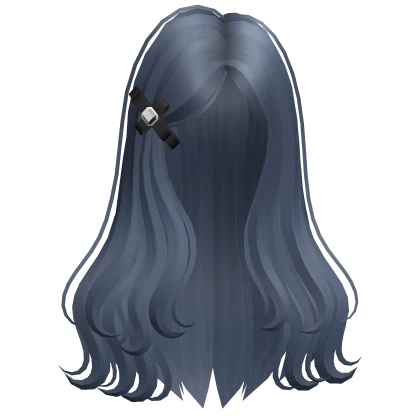 Cute Dolly Hair with Ribbon Hairpin (Dark Blue)