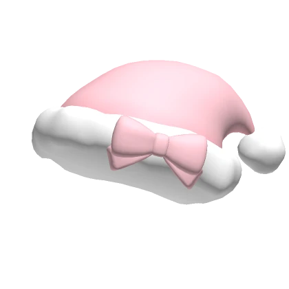 santa hat with bow (pink)