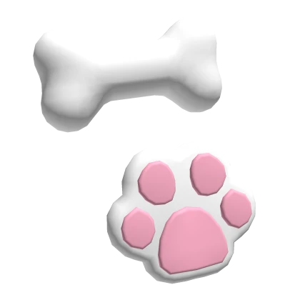  ୨ৎ cutesy pawprint & bone hairclip