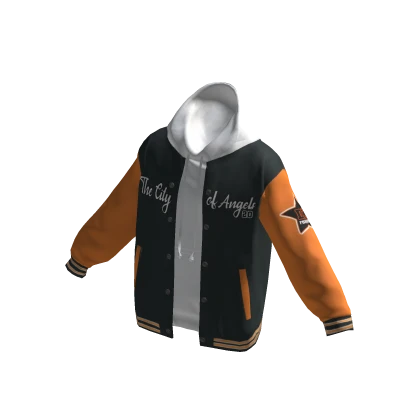 Letterman Varsity jacket green/orange Los Angeles