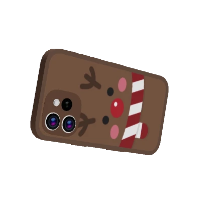 Cute Christmas Reindeer Phone (Hand)