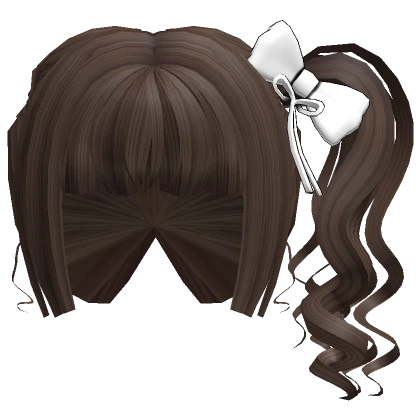 Cutie Side Hime Cut Pigtail - Brown