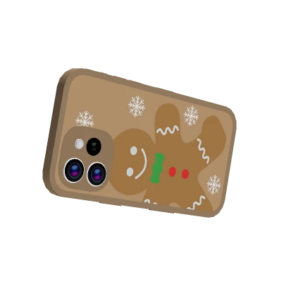 Cute Gingerbread Man Phone (Hand)