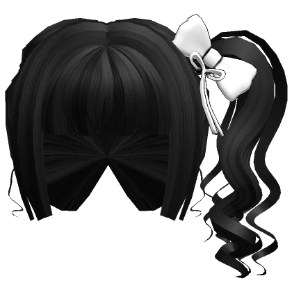 Cutie Side Hime Cut Pigtail - Black