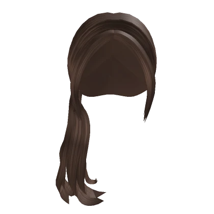 Cute Preppy Y2K Brown Side Ponytail