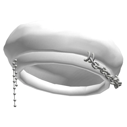 White Chained Beret