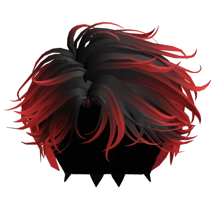 Wavy Side Parted Stylish Hair in Red & Black