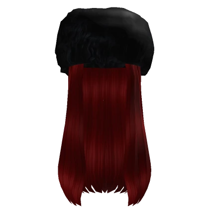 Red Winter Hat Red Long Straight Hair