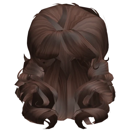 80's Curly Blowout Hair in Brown