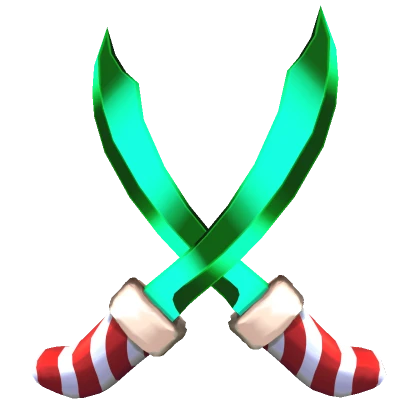 Christmas style green double swords