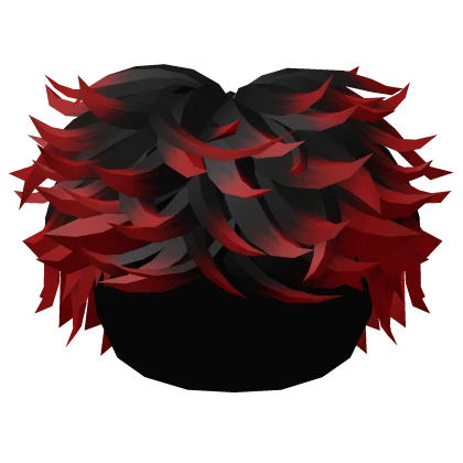 Black to Red Messy Hair