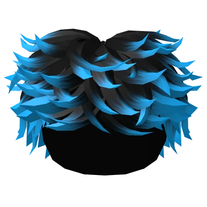 Black to Blue Messy Hair