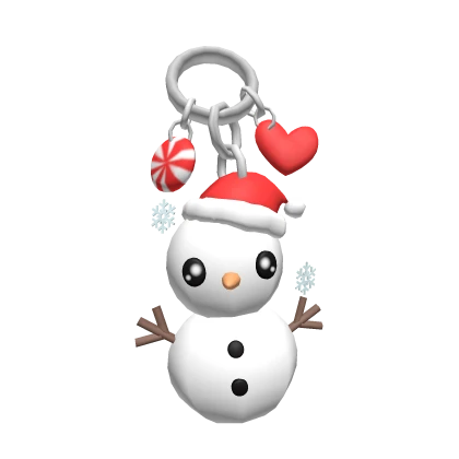 christmas snowman keychain