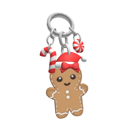 christmas gingerbread keychain